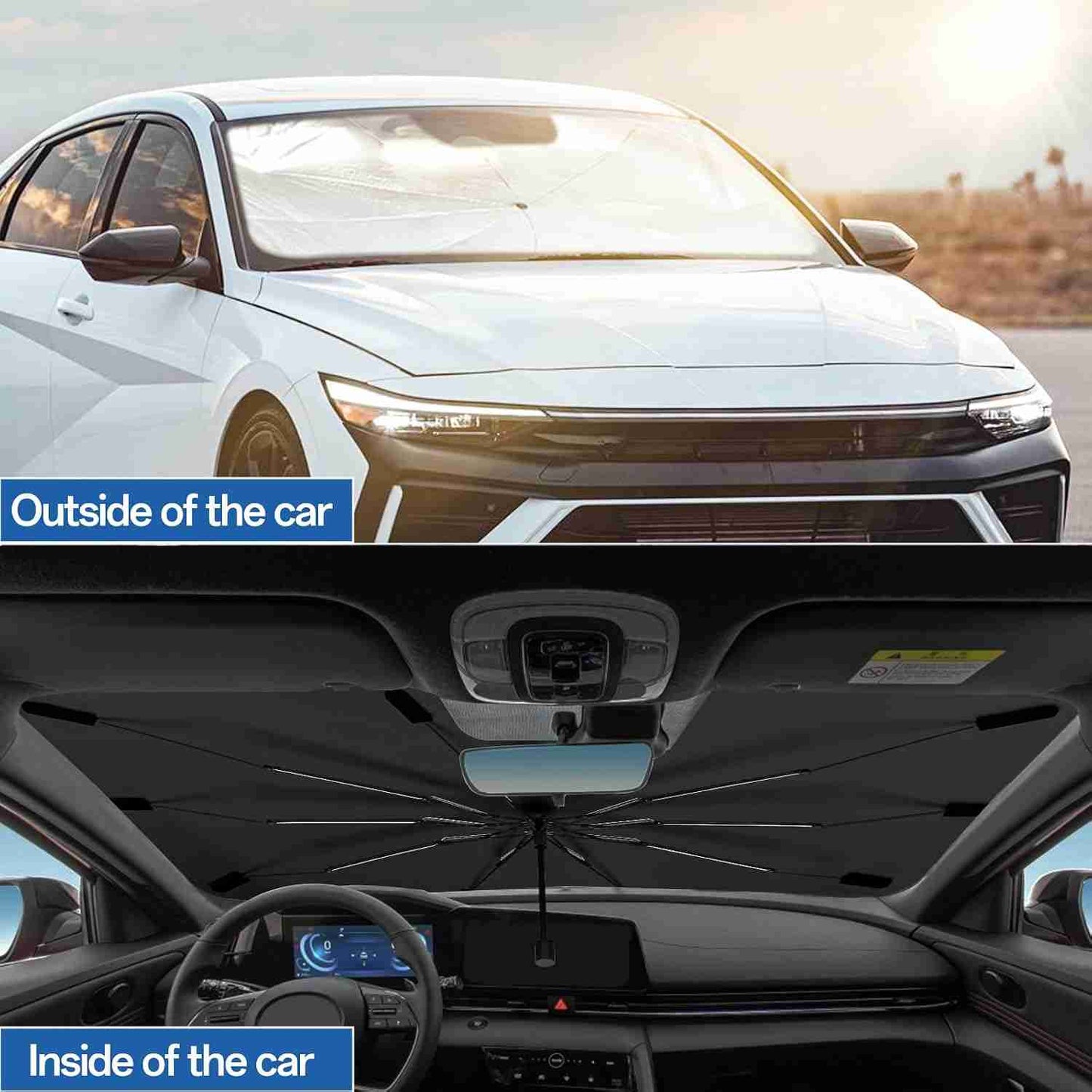99% UV Blocking Car Windshield Sun Shade Umbrella