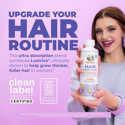 Liposomal Hair Growth Supplement - Clinically Tested Lustriva For Thicker-Looking Hair