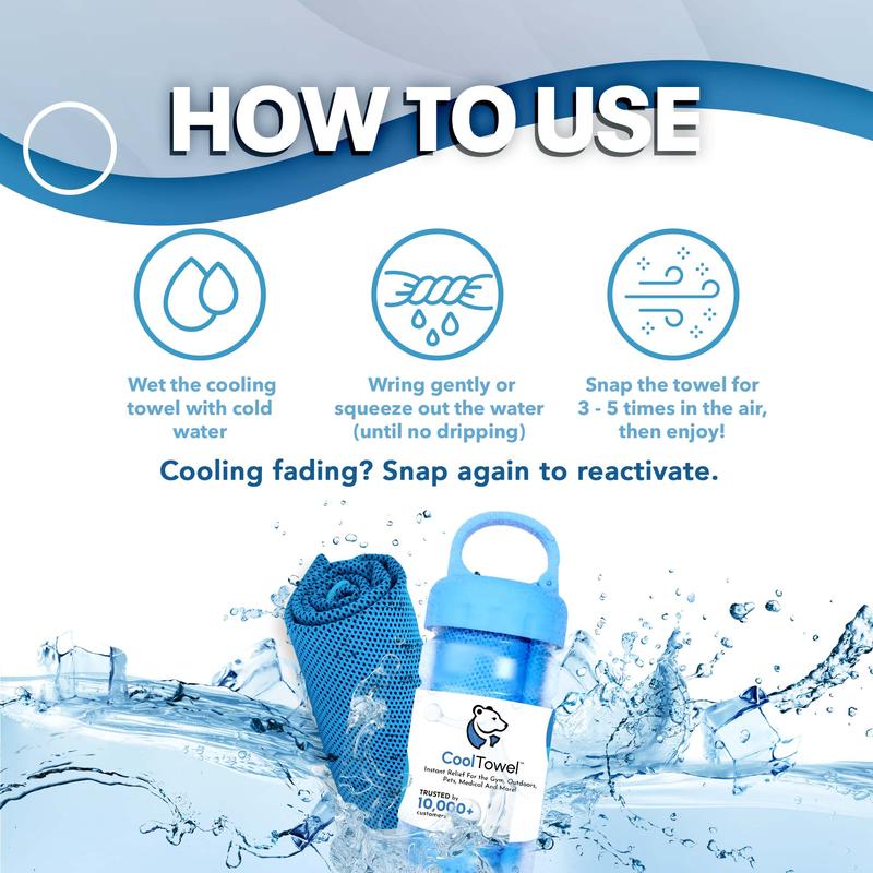 Cooling Towel – Instant Evaporative Cooling Technology For Fast Heat Relief