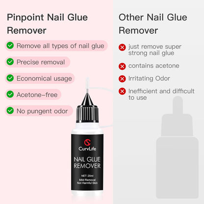 Gentle & Precise Nail Glue Remover — Fast, Pain-Free Release