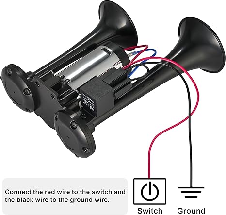 Dual Air Horn – 130dB Upgraded Twin Tubes For Instant Hazard Warning