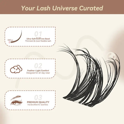 DIY Lash Clusters – Ultra-Thin Invisible Band For 3-Minute Salon-Level Glamour