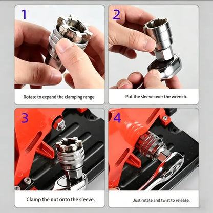 Universal Socket Wrench – Instantly Adapts To Any Size & Shape