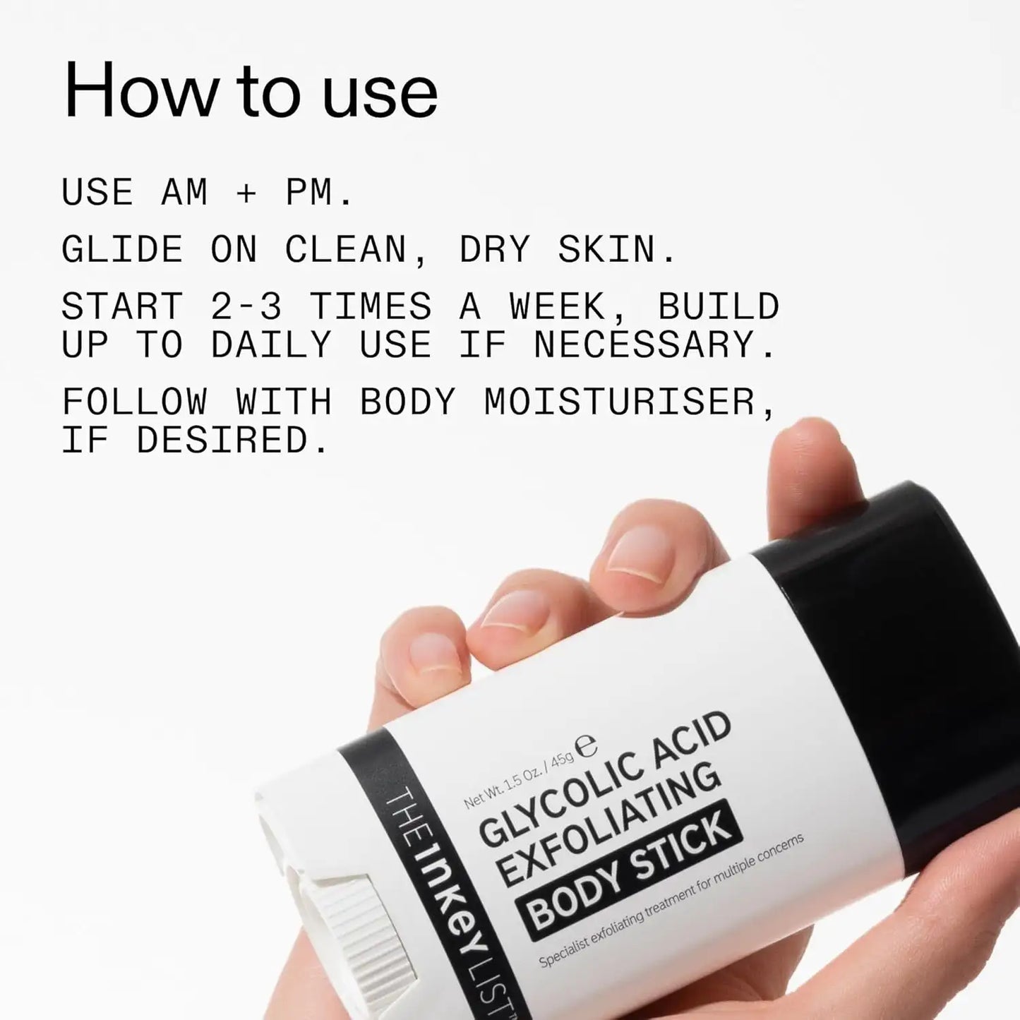 Exfoliating Body Stick – 7% AHA/BHA Formula For Smoother-Looking Skin Texture