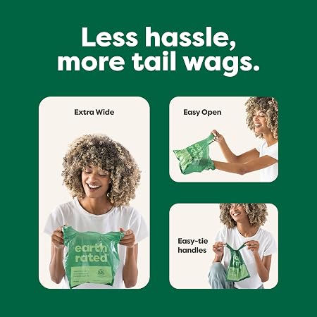 Mess-Free Cleanups: Extra-Thick, Leak-Proof & Easy-Tie Dog Poop Bags