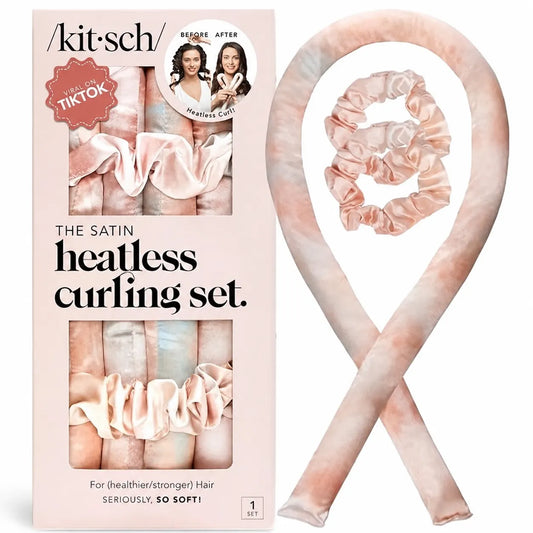 Effortless Heatless Satin Hair Curling Set for Heat-Free Salon Waves | 3 Pack per Set